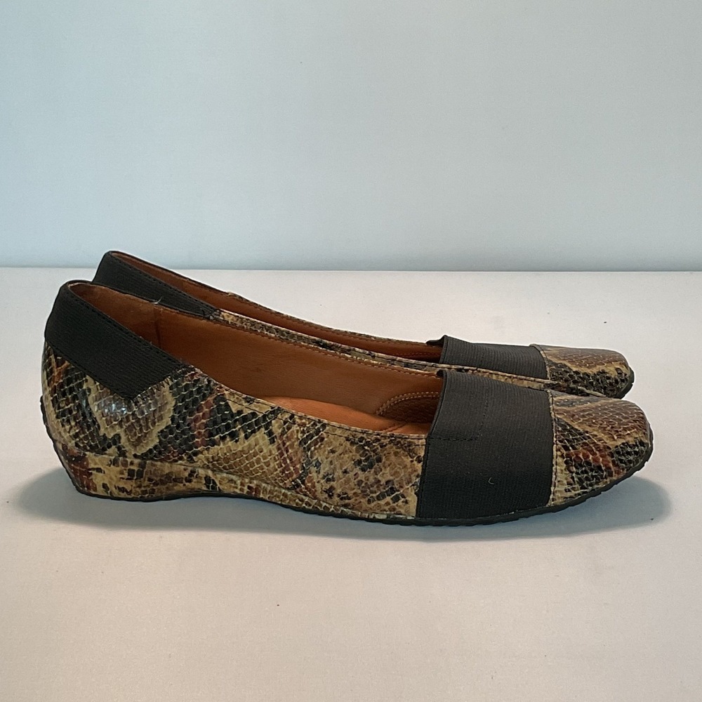 Gentle Souls Iso Kix Snakeskin Leather Flats Women's 7.5